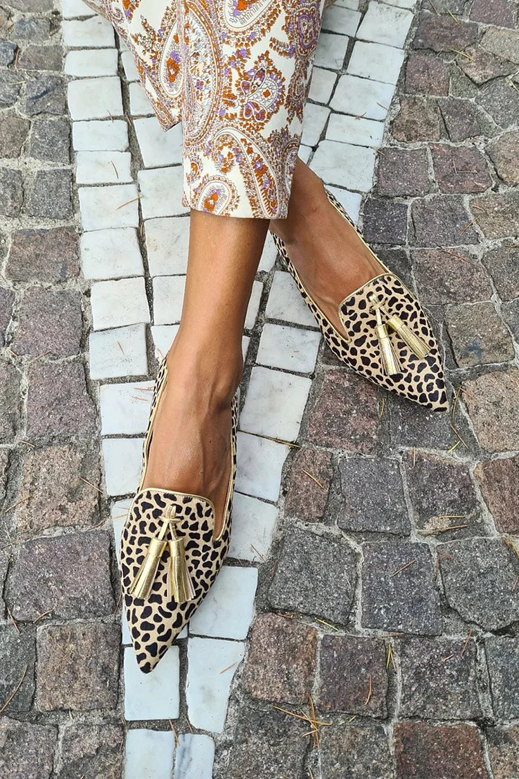 Leopoldine | Elegante mokkasiner med spids tå og kvaster for et sofistikeret look.