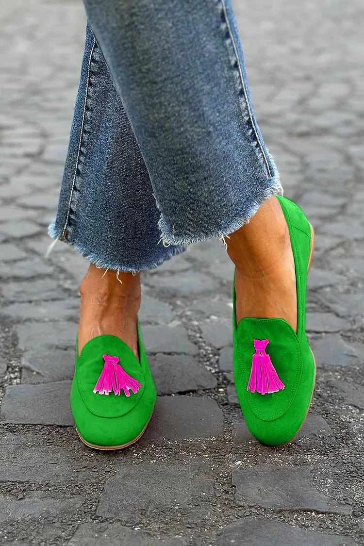 Iris | Elegante loafers med kontrastfarvede kvaster – for en unik stil.