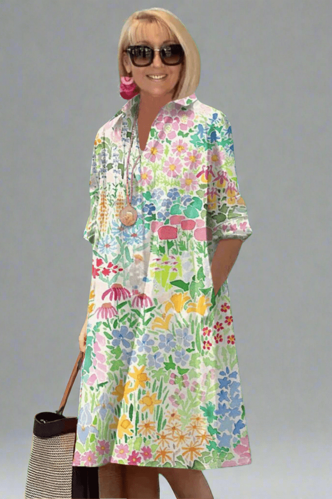 Nadine™ | Elegant Blomstrende Sommerkjole