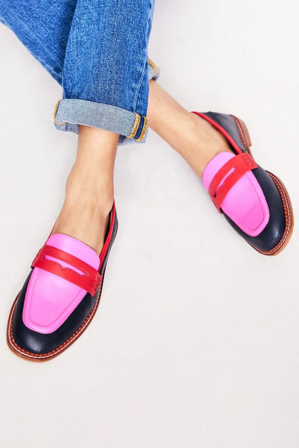 Faius™ | Bløde sorte loafers med livlige farvedetaljer – for en unik stil