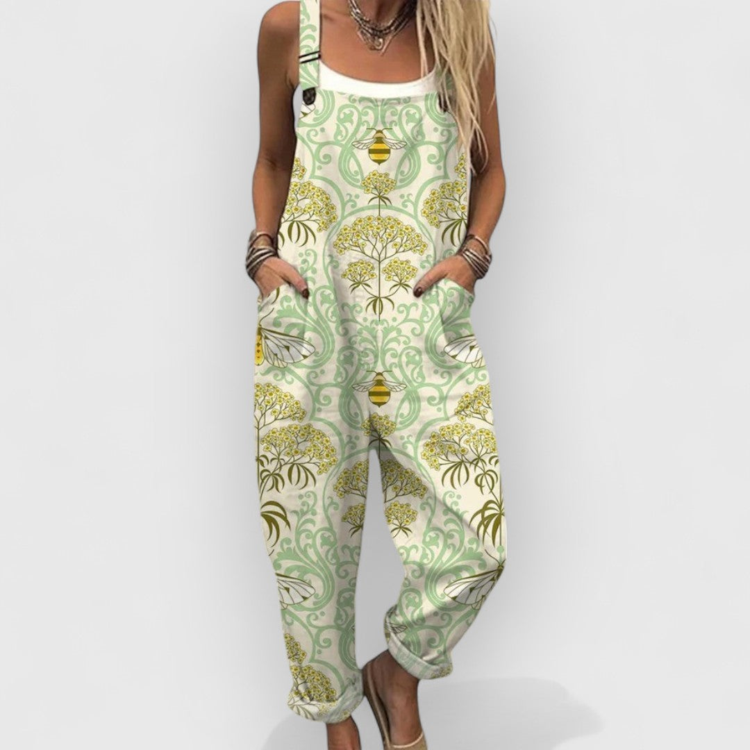 Salomea™ | Elegant Vintage Jumpsuit med Blomstermønster til kvinder