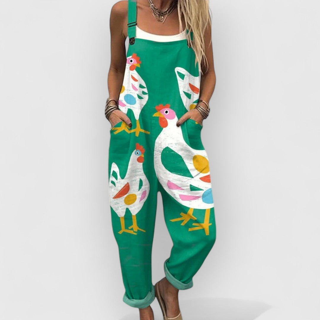 Leokadia™ | Elegant vintage blomster jumpsuit til kvinder