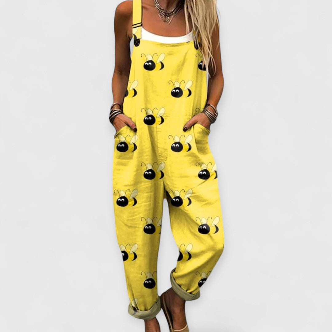 Klementyna™ | Stilfuldt Vintage Dameoveralls med brede ben