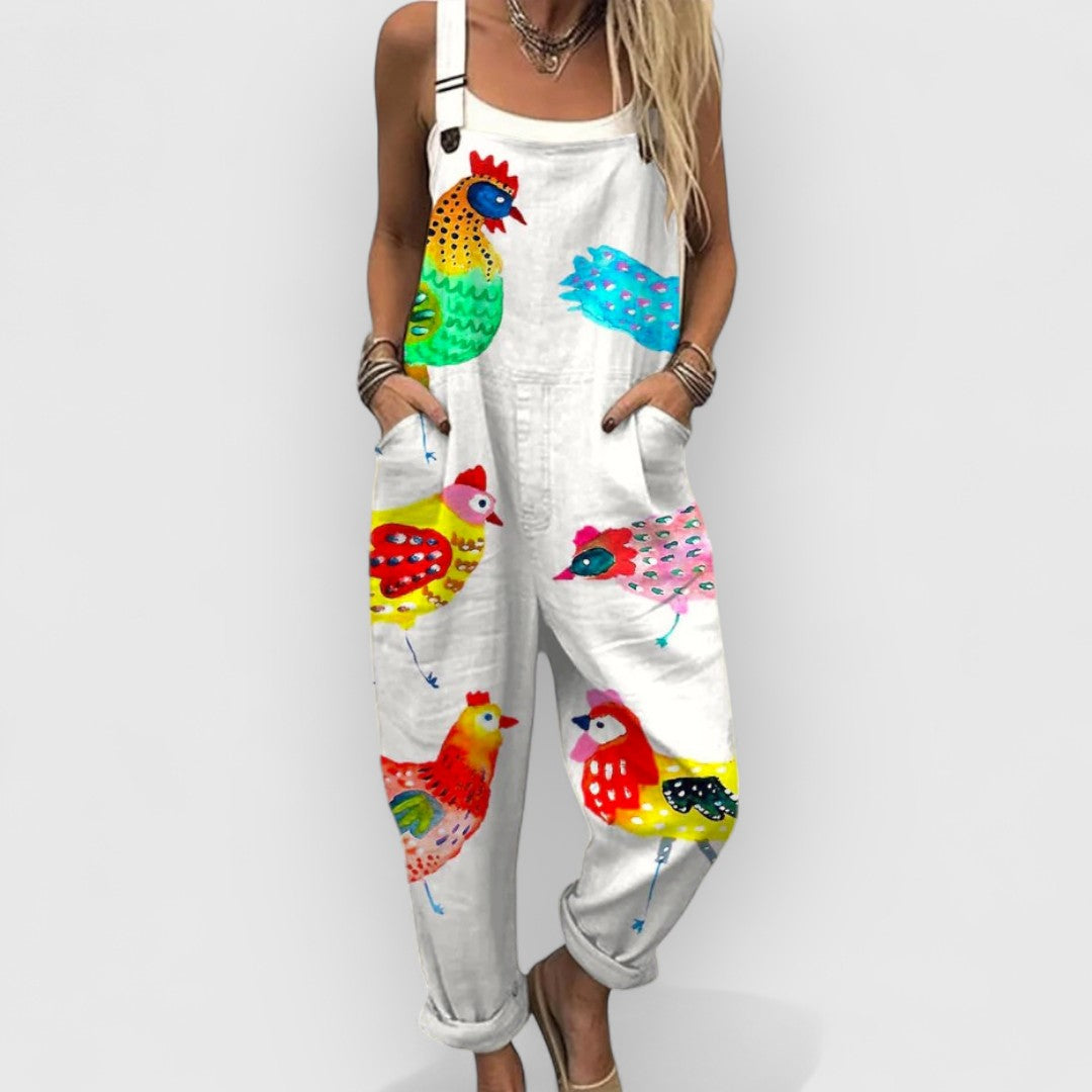 Genowefa™ | Stilet udseende vintage jumpsuit med elegante brede bukser