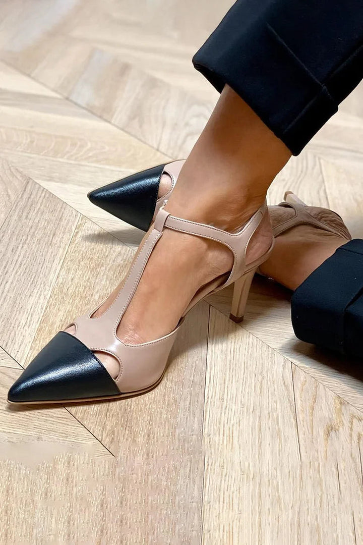 Mirella | Elegant tofarvet pumps med spids snude for en sofistikeret stil.