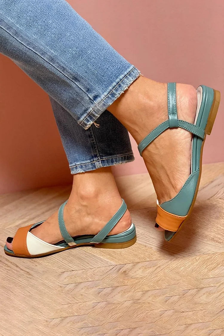 Ginevra | Elegante trikolore open-toe-sandaler – til et sofistikeret look.