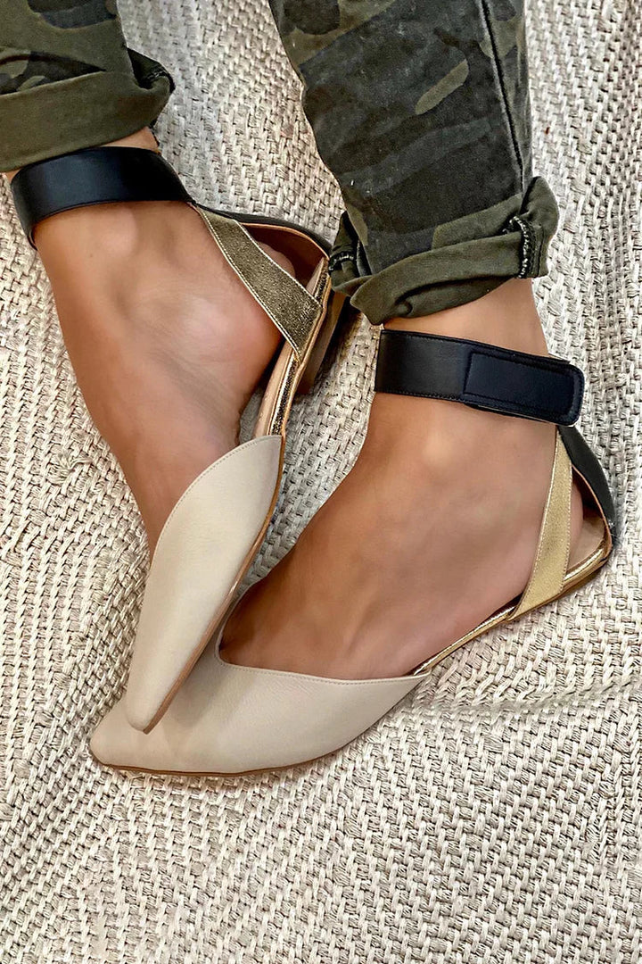 Elena | Elegante spidse ballerinaer med ankelrem – til en raffineret stil