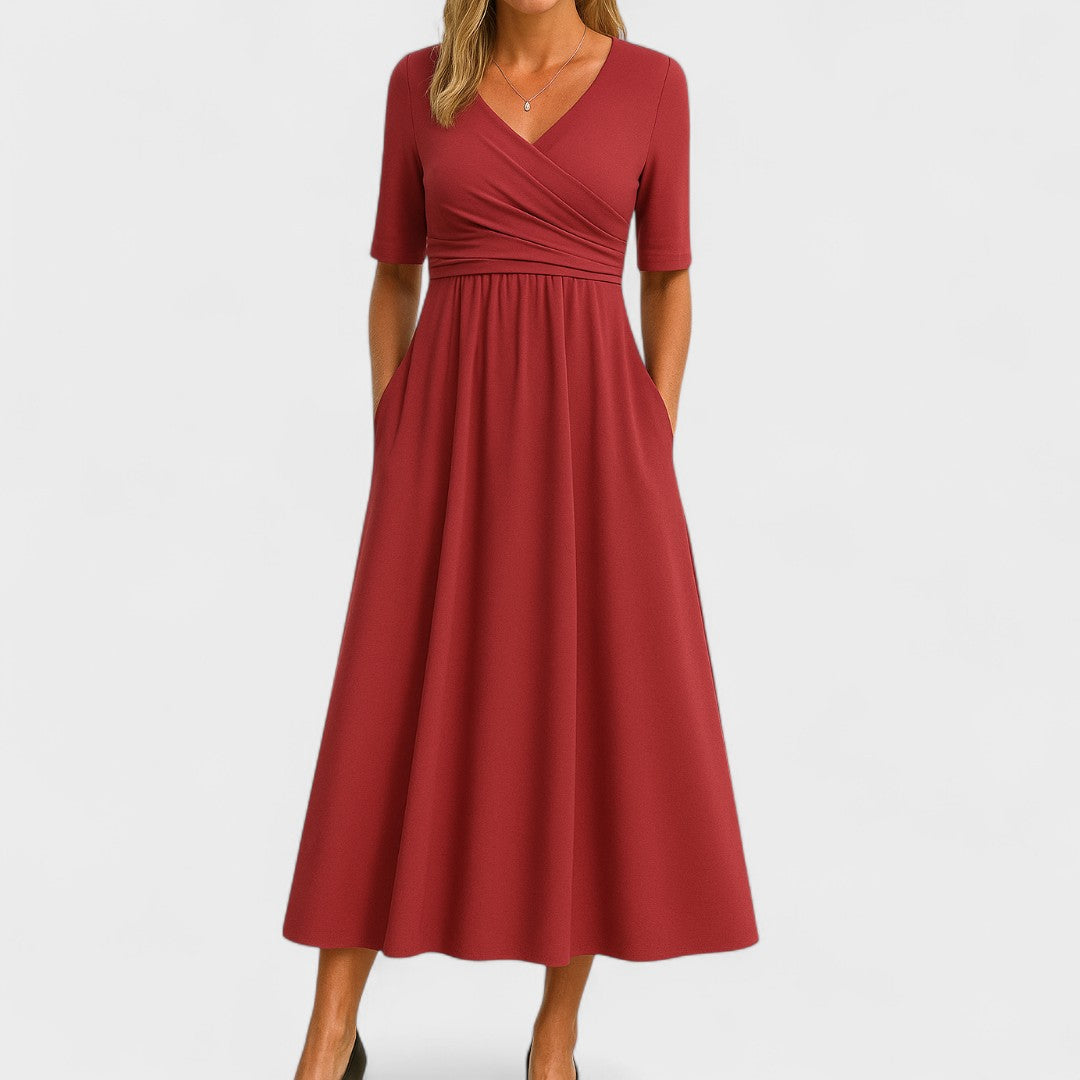 Joanna – Elegant Midi-kjole til enhver lejlighed