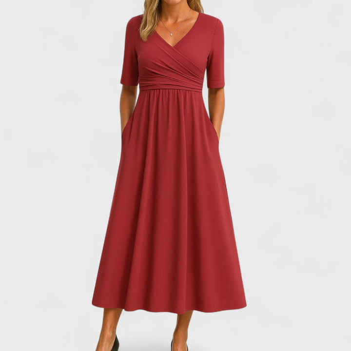 Joanna – Elegant Midi-kjole til enhver lejlighed