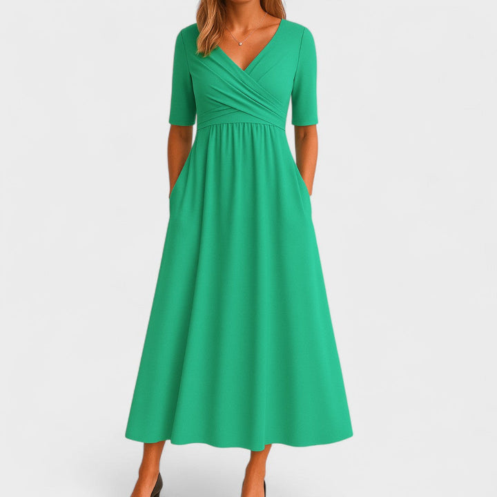 Joanna – Elegant Midi-kjole til enhver lejlighed