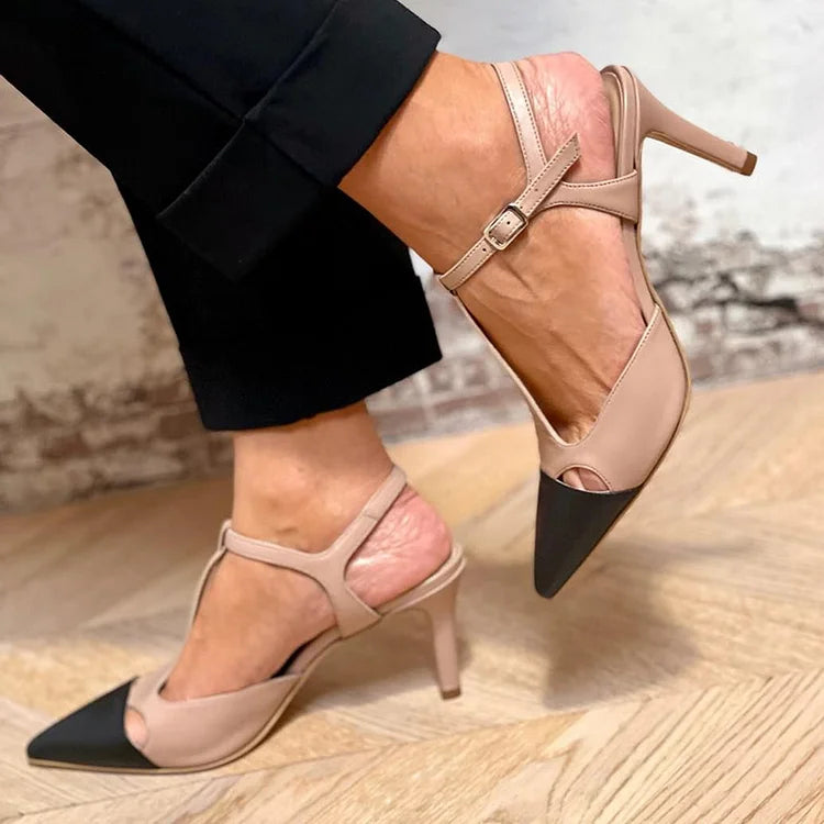 Mirella | Elegant tofarvet pumps med spids snude for en sofistikeret stil.