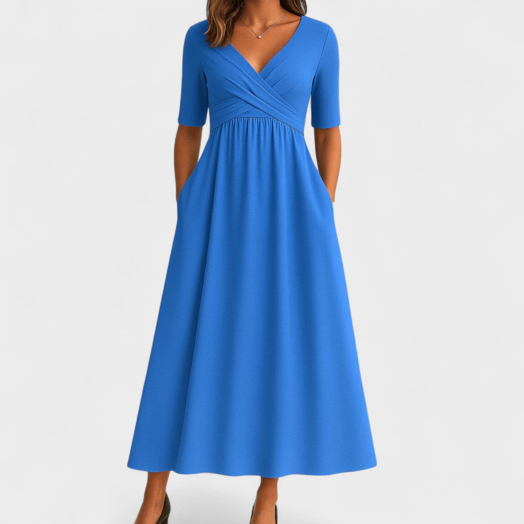 Joanna – Elegant Midi-kjole til enhver lejlighed