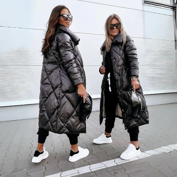 Foret lang parka-jakke