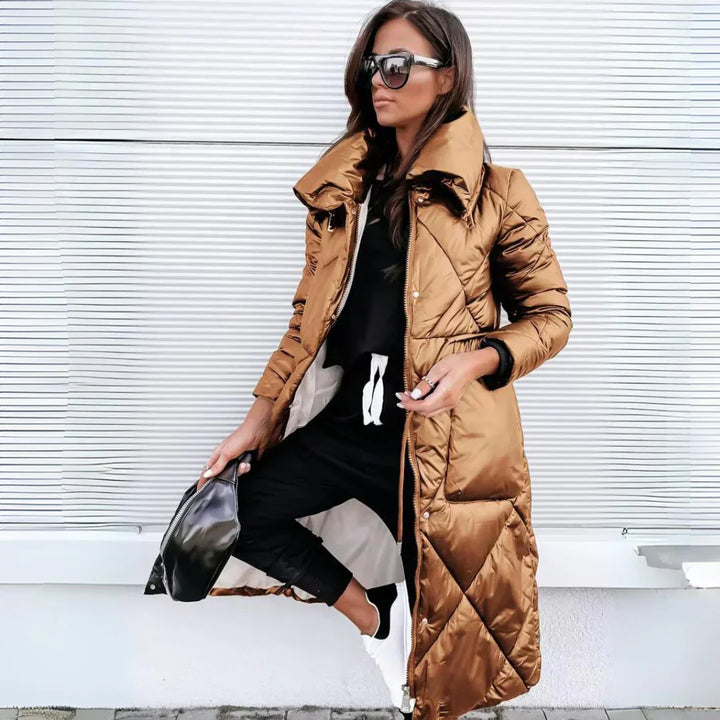 Foret lang parka-jakke