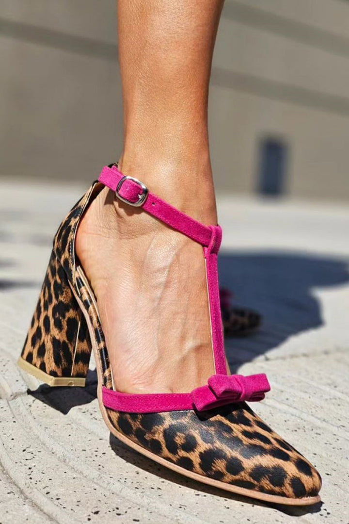 Beauu™ | Elegante sandaler med grønt leopardprint og iøjnefaldende farverige detaljer