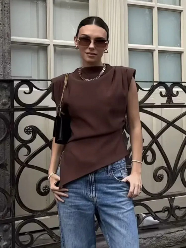 Greta™ | Old Hollywood Vintage Ærmeløs Top