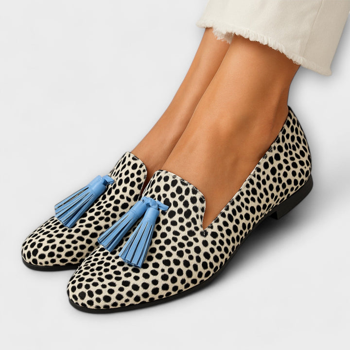 Mira-sneakers med frynser og prikket print