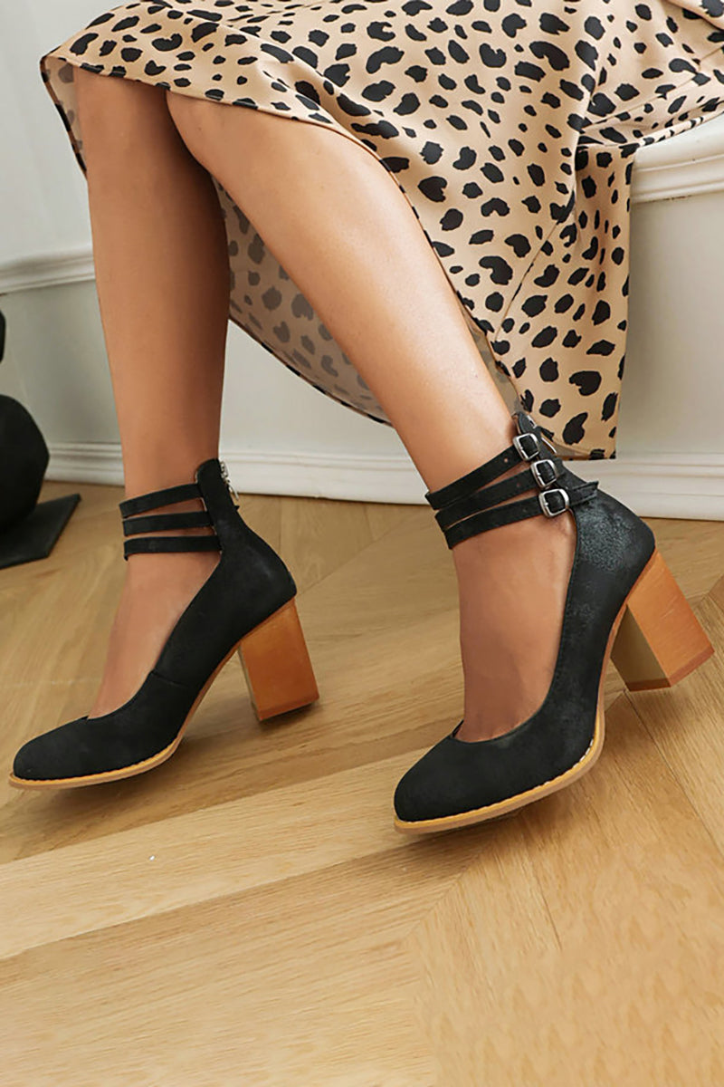 Caa™ | Elegante, glatte sandaler med ankelrem og kraftig hæl – til et sofistikeret look