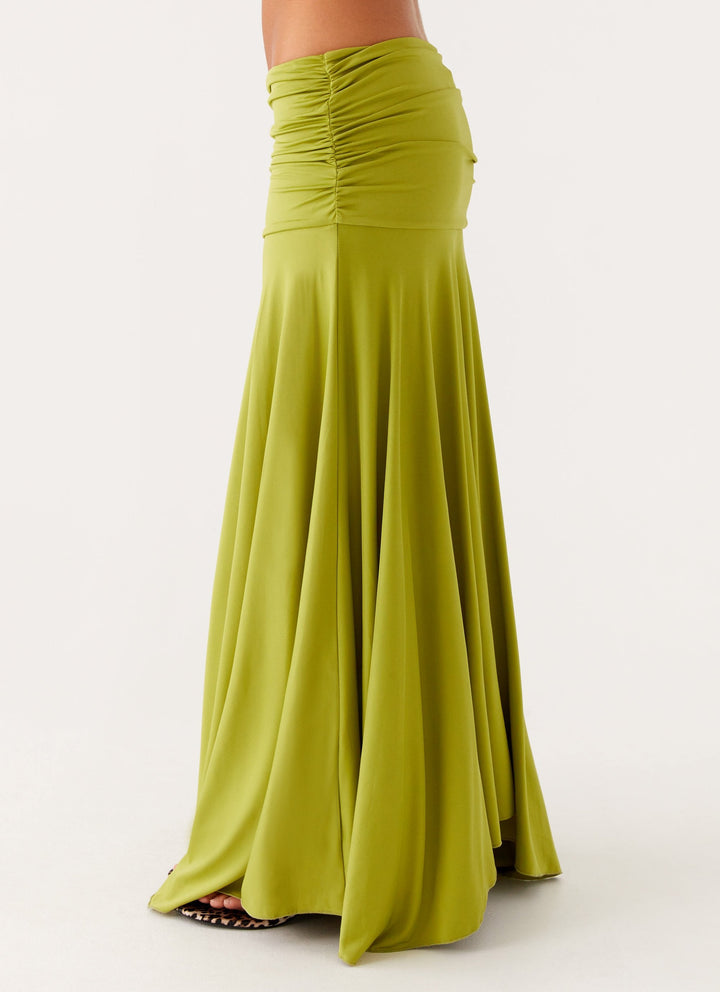 Seraphina - Ruched Satin Maxi Sæt