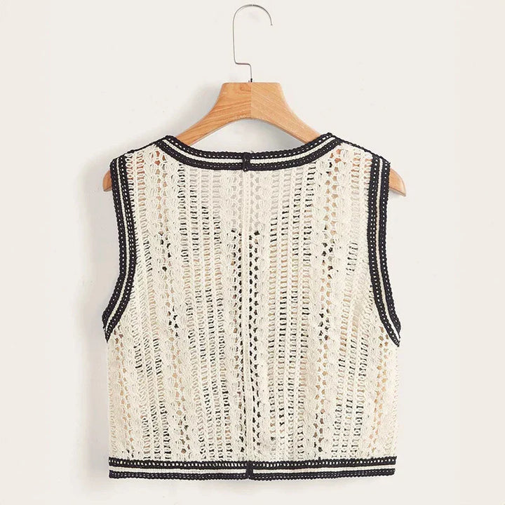 Angeline™ | Gennemsigtig Hæklet Vest