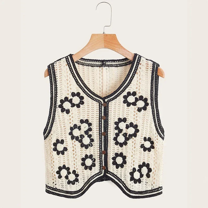 Angeline™ | Gennemsigtig Hæklet Vest