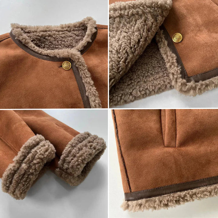 Klassisk ruskindsjakke foret med fleece