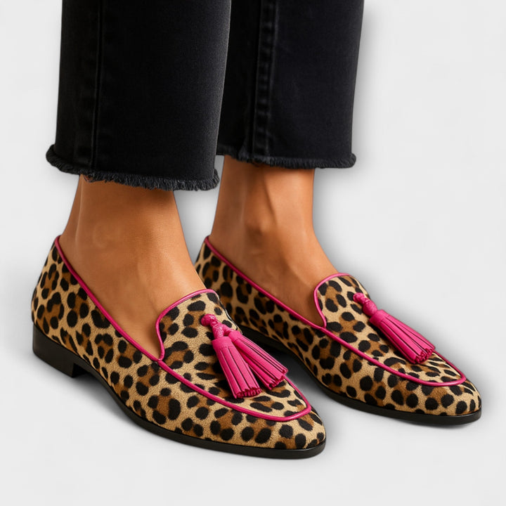 Lana-sneakers med print og dekorative kvaster