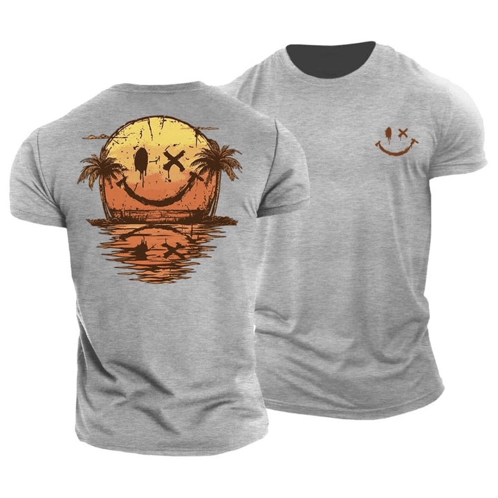 Sommer Smiley Hav T‑Shirt – Solskinsstemning i ét design